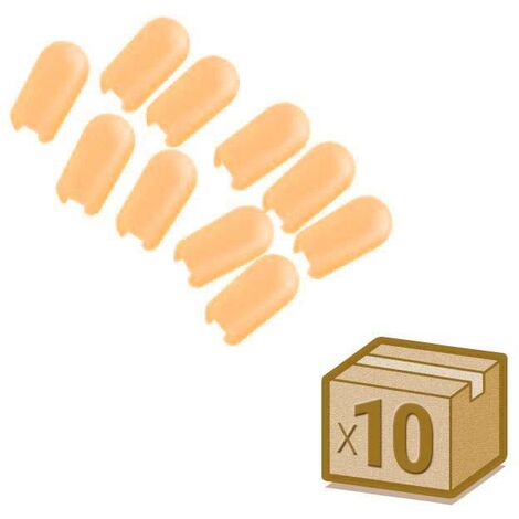 Bouchon silicone NEON 6x12mm couleur ambre, intérieur, paquet de