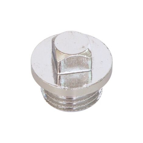Bouchon tuyau eau chromé 3/8"