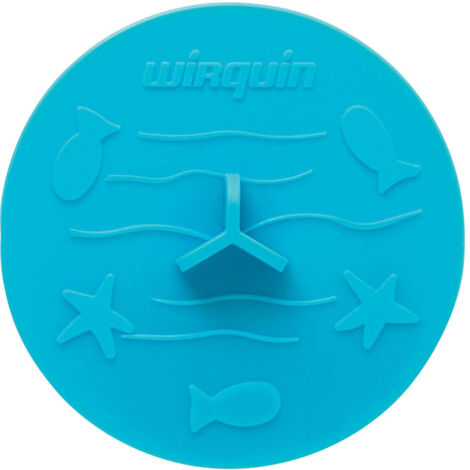 Bouchon universel FRISBY, pour baignoire, lavabo et évier Ø105 - Bleu turquoise - Wirquin Pro