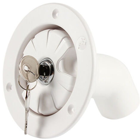 Bouchon verrouillable pour entrée d'eau par gravité, filtre verrouillable pour camping-car, bateau, caravane, remorque.