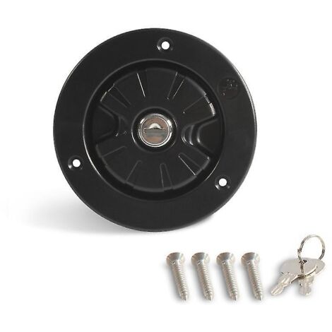 Bouchon verrouillable pour réservoir d'eau douce avec trappe de remplissage par gravité pour caravanes et remorques - Noir