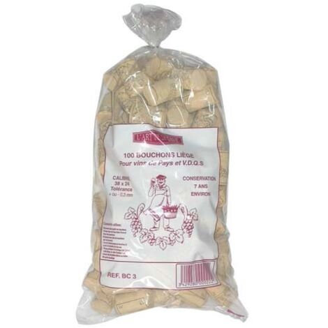 BOUCHONNERIE JOCONDI - Bouchon cylin.38x24colm.sup.sac100