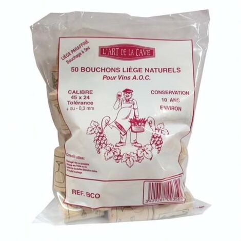 BOUCHONNERIE JOCONDI - Bouchon cylin.45x24 10an.paraf.sac50 colamaté
