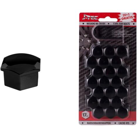 Bouchons à vis noirs de 17 mm