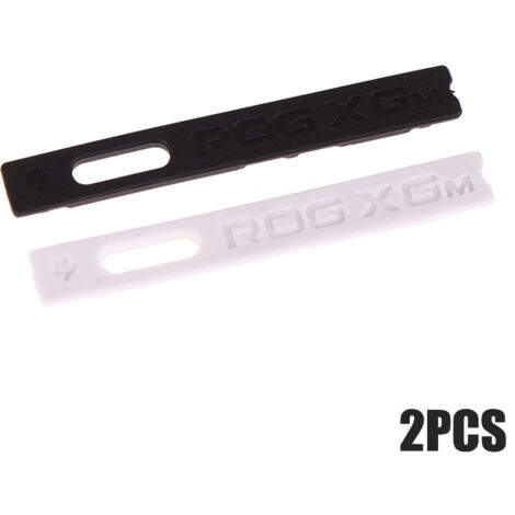Bouchons anti-poussière ROGally, bouchons anti-poussière pour interface ROG XG, capuchons anti-poussière ROG et bouchons anti-poussière pour ordinateurs portables de la série ROG.