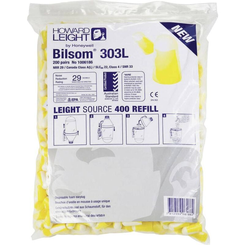 Bilsom - Pack de rechange de bouchons d'oreille 33 dB 303L 200 paires