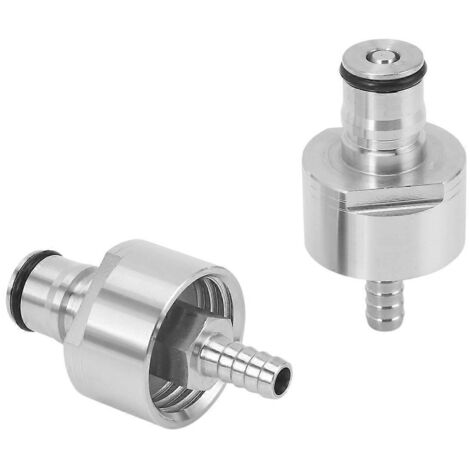 bouchons de carbonatation en acier inoxydable, embout cannelé 5/16 pouce, type à verrouillage à bille.