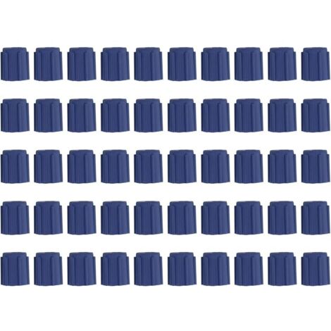 Bouchons de Valve de Climatisation 50 Pièces Couvertures de Port de Charge Automatique en Plastique ABS Durable Résistant à la Corrosion pour Voitures Camions Véhicules