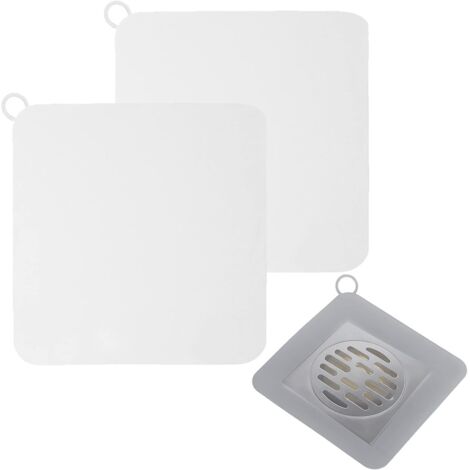 Bouchons de Vidange en Silicone Anti-Odeur, Couvercle Désodorisant pour Egouts Lot de 2, Joint Etanche pour Cuisine, Bain et Buanderie, Efficace et Réutilisable （12 X 12 CM）