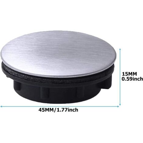 Bouchons d’Évier en Acier Inoxydable – Lot de 2, Couvercles pour Trou de Robinet, Design Épuré pour Cuisine et Salle de Bain