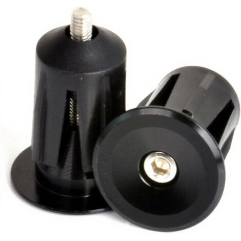 Bouchons d'Extrémité de Poignées, Accessoire Vélo VTT, Antidérapant et Protection, Pour Guidon Route Mountain Bike (Noir)