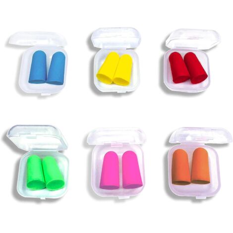 bouchons D'oreille, 6 Paires De Bouchons D'oreille En Mousse Souple, Bouchons D'oreille Pour Dormir, Bouchons D'oreille En Mousse Antibruit, Pour