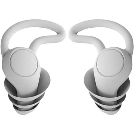 Bouchons d\'oreille anti-bruit à trois couches TBEST - Gris - Réduction sonore 31 db