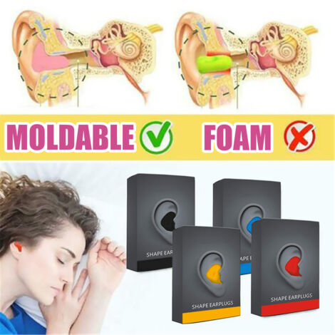 Bouchons d'oreille en mousse confortables pour la nuit, le bureau et la concentration - Isolation acoustique optimale
