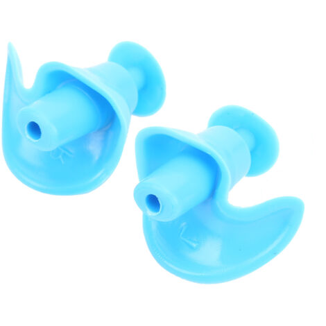 Bouchons d'oreille en silicone étanches et anti-poussière pour natation, enfants et adultes (Bleu)