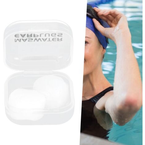 Bouchons d'Oreille en Silicone Souple pour Natation Étanche Réduction de Bruit