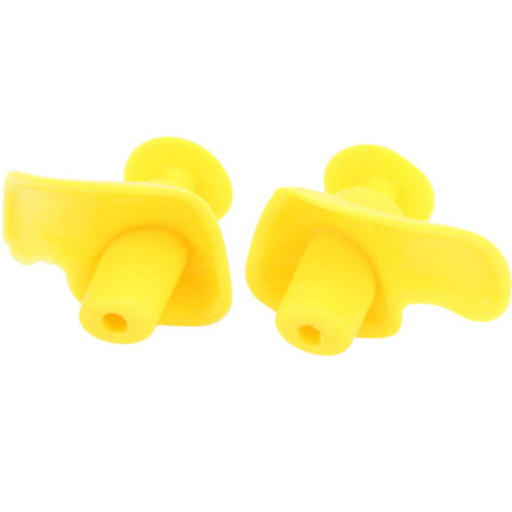 Bouchons d'oreille étanches en silicone pour natation enfants et adultes, anti-poussière (Jaune)