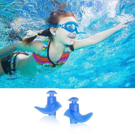 bouchons D'oreille Pour La Natation, 5 Paires De Bouchons D'oreilles Enfant Silicone Rutilisables Pour Natation, Douche, Piscine Et Autres Sports