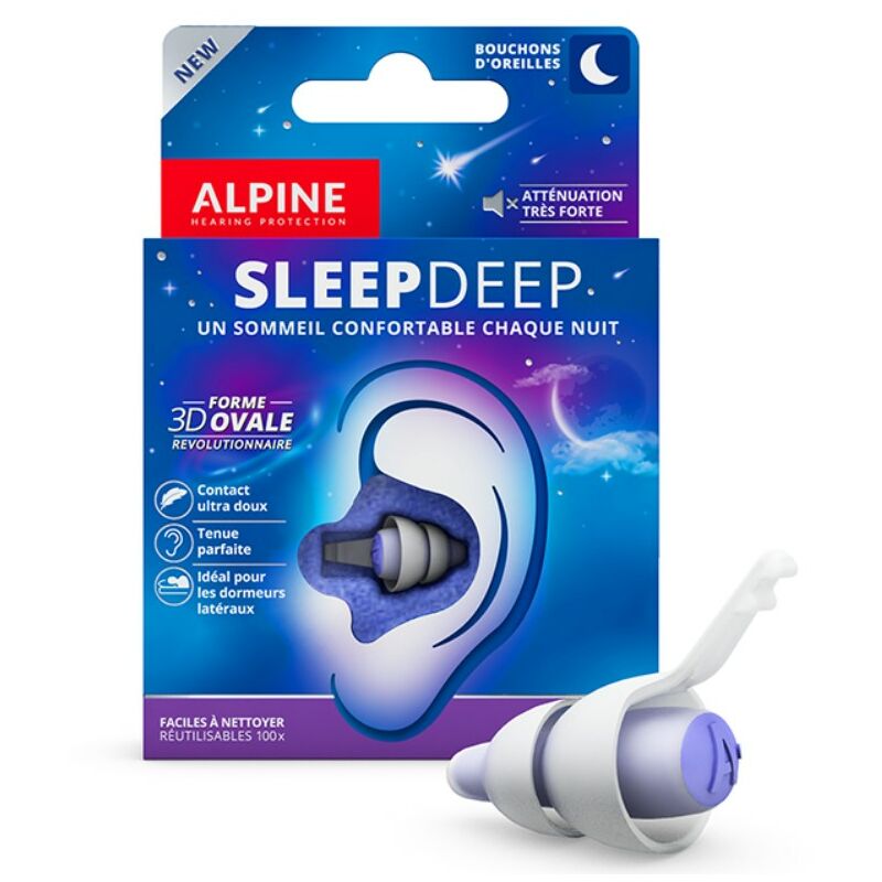 Bouchons d'oreille sommeil Alpine Sleepdeep