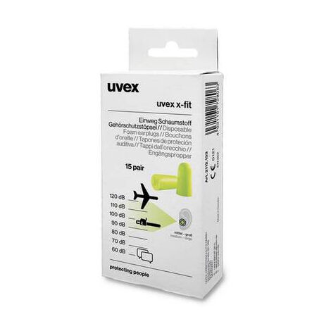 Bouchon d'Oreille X fit, sans cordon, Uvex, 200 paires