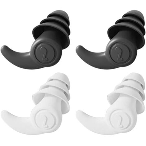 Bouchons D'oreilles Anti Bruit, 2 Paires Bouchons D'oreilles Réutilisables Et Lavables, Pour Le Sommeil Et La Sensibilité Au Bruit
