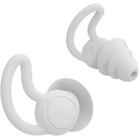 Bouchons d'Oreilles Anti Bruit Sommeil Etanches en Silicone 33db antibruit Blocage du son les bouchons d'oreille Soft Sleep bouchons d'oreille réutilisables pour dormir, ronfler(2 paires) gris
