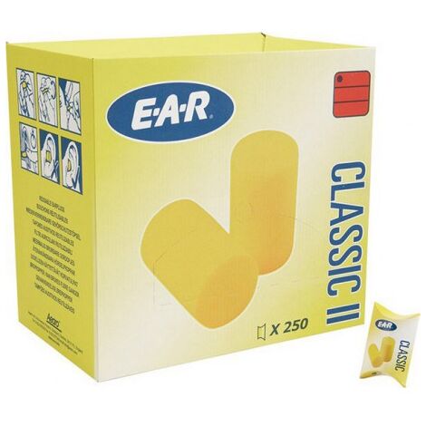 Bouchons d'oreilles Classic II, Modèle : 250 paquets de poches d'1 paire dans la boîte