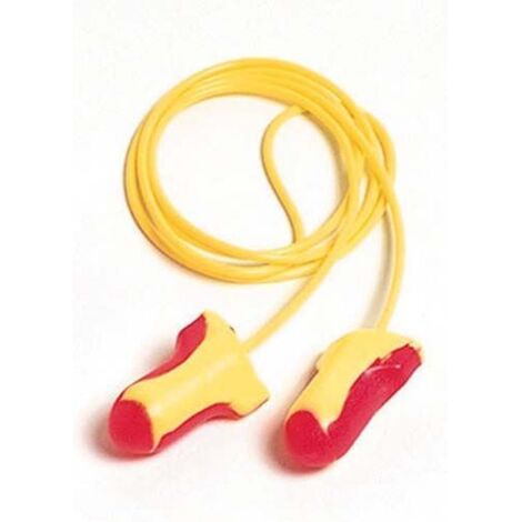 Bouchons d'oreilles cordés jetables Honeywell Safety 35dB Rose, jaune x 100 paires ( Prix pour Boîte de 100 )