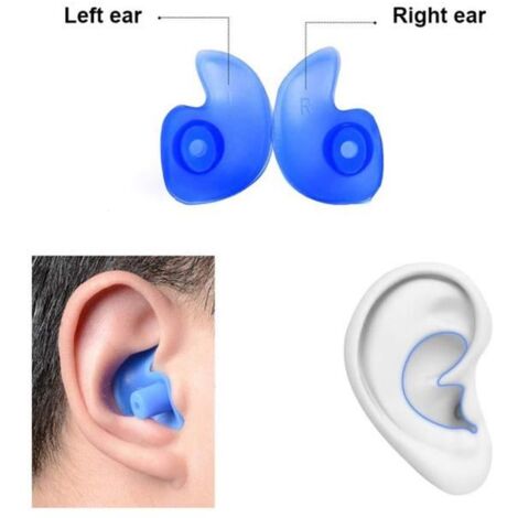 Bouchons d\'oreilles de natation étanches -  - Jaune - Silicone - Confortable - Empêche l\'eau de pénétrer
