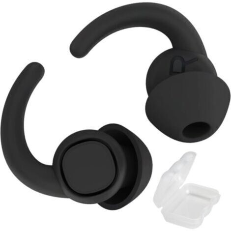 Bouchons d’Oreilles pour Dormir Anti-bruit de 36 dB, Ear Plugs en Silicone Réutilisable et Lavable, Matériau doux pour la peau, Confortable à Porter, pour Protection Auditive