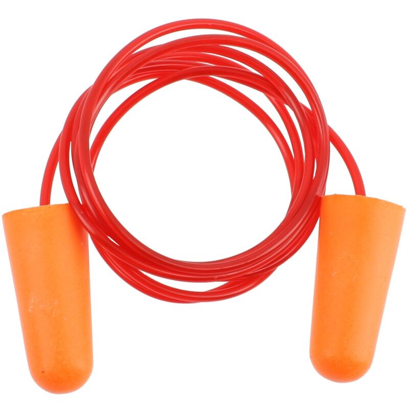Bouchons d'oreilles pu Orange snr 38dB avec cordon - Boite de 200 paires Singer freres - 200B38C