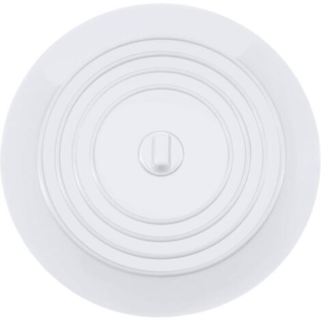 Bouchons pour Baignoire Silicone Bouchon d'évier Bouchon evier de cuisine 15 CM de diamètre pour Les Cuisines, Salles de Bains et Blanchisseries Bouchon de nge Universels (1 pcs, Blanc)