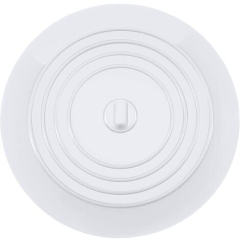 Bouchons pour Baignoire Silicone Bouchon d'évier Bouchon evier de cuisine 15,3 CM de diamètre pour Les Cuisines, Salles de Bains et Blanchisseries Bouchon de Vidange Universels (1 pcs, Blanc)