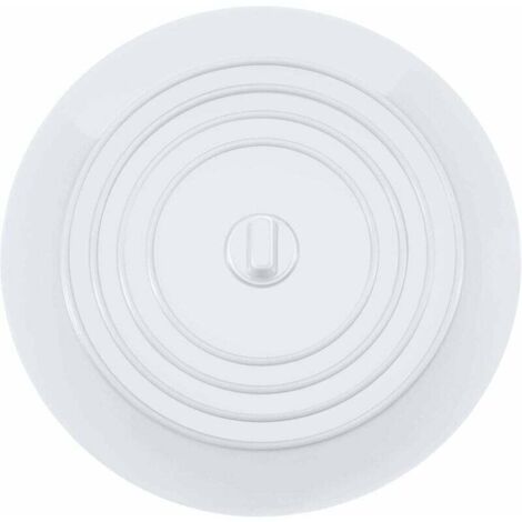 Bouchons pour Baignoire SiliCône Bouchon d'évier Bouchon evier de cuisine 15.3 CM de diamètre pour Les Cuisines, Salles de Bains et Blanchisseries Bouchon de Vidange Universels (1 pcs, Blanc)-Fei Yu