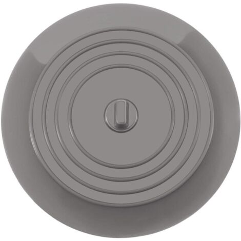Bouchons pour Baignoire Silicone Bouchon d'évier Bouchon evier de cuisine 15,3 CM de diamètre pour Les Cuisines, Salles de Bains et Blanchisseries Bouchon de Vidange Universels (1 pcs, Gris)