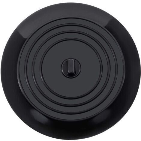 Bouchons pour Baignoire Silicone Bouchon d'évier Bouchon evier de cuisine 15,3 CM de diamètre pour Les Cuisines, Salles de Bains et Blanchisseries Bouchon de Vidange Universels Bouchon(1 pcs, Noir)