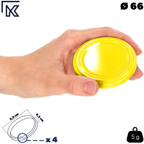 Bouchons pour couvercles de bocaux Fi66, bouchon à vis, écrous de bocaux, 4 clips, 10 pièces