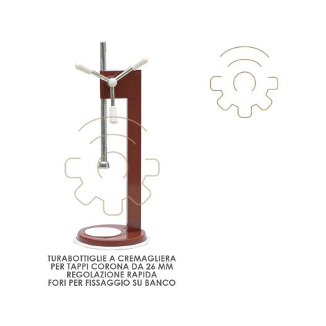 Bouchons turbo pour bouteilles rack 26 mm RA glage rapide pour bouchons couronnes Machine de capsulage de banc 26 mm