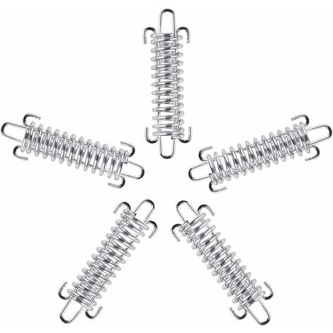 Boucle à Ressort de Tente Versailles Fermoir à Ressort en Acier Inoxydable, Kit de Fixation de Voile Solaire,Fixations d'ombrage de Voile, Utilisé pour Les Accessoires de Camping en Plein Air 5 Pièces