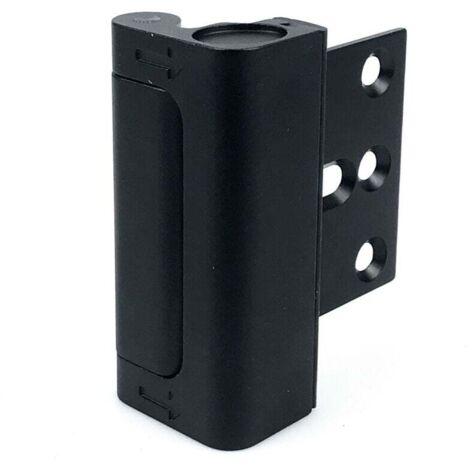 Boucle antivol - Boucle de sécurité pour hôtel - Verrou de porte intérieur - Boucle de verrouillage de porte - Charnière de sécurité en aluminium - Noir