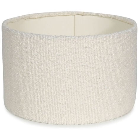 VALUELIGHTS Boucle Ceiling Light Shades Lampshade Drum Pendant Easy Fit Lights - Small - Cream