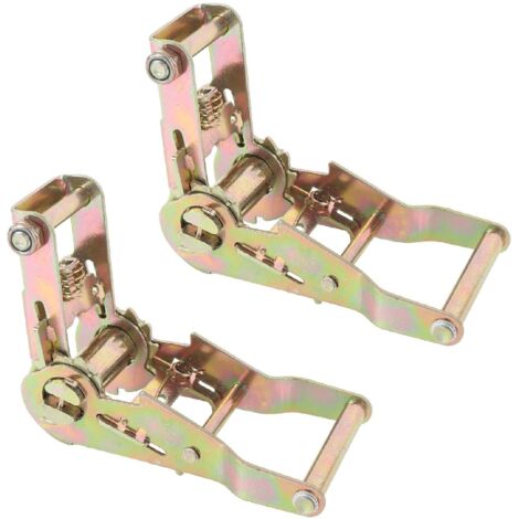 Boucle de Sangle D'arrimage à Cliquet, 2 pièces boucle d'arrimage à cliquet 1,5 pouce en acier au carbone 2500 kg de force de traction sangle de cerclage tendeur à cliquet
