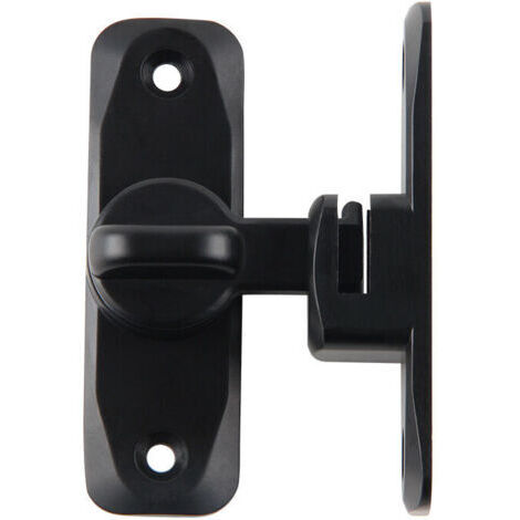 Boucle de verrouillage de porte à 90/180 degrés Boucle à angle droit Boucle de porte Boulon Serrure de porte de grange Serrure de porte coulissante Serrure d'armoire(noir)