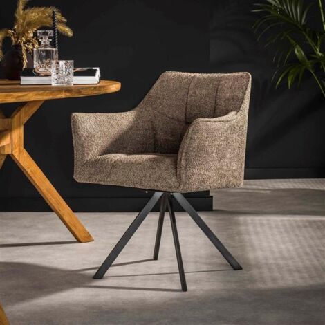 Bouclé Dining Chair Bentley Taupe
