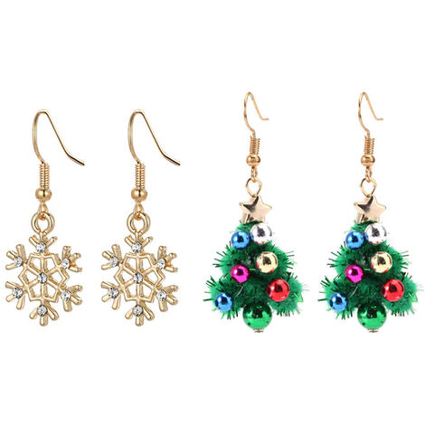 Boucle d'oreille de Noël ， Cadeaux de Noël pour les femmes Style Girls 3