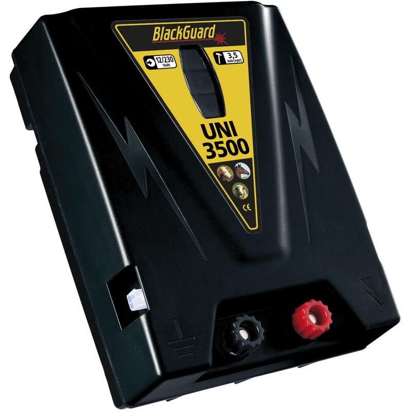 Électrificateur à double barrière électrique UNI 3500 - 11600 V - Blackguard