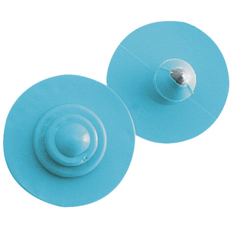 Boucles de marquage Ukaflex bouton+bouton nue bleue