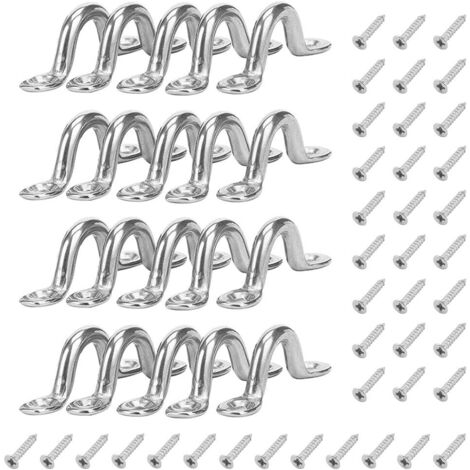 Boucles de Pont en Acier Inoxydable 304 Voûté Plate Pontet Etanche Antirouille Epaisseur Forme à Bosse Robuste avec 40 Vis m316 pour Bateau Bimini Kayak Canoë Voile d'Ombrage Voiture