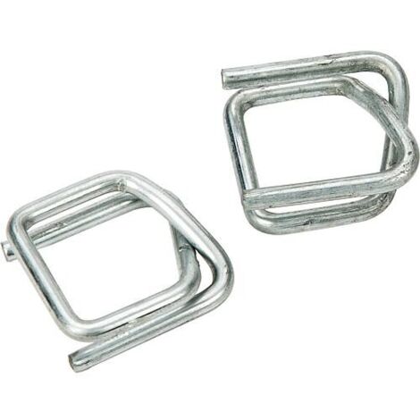 Boucles métalliques, 16mm, pour ruban en textile, Cond. 1000 pièces
