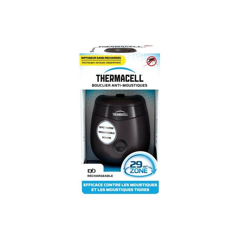 Bouclier anti moustiques diffuseur rechargeable noir - Thermacell